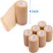 LotFancy Self Adhesive Bandage Wrap 6 Pack - 4 x 5 Yards Non Woven Cohesive Bandage Tape for Sprains - Tan Color - 4x180 Inch, Pack of 6 - Buy Online on GoSupps.com