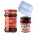 Chili Oil Crunchy Garlic Sauce Spicy Chili Crisp Oil Bundle with JONEX SCO White Small Ceramic Divided Dish Perfect for Side Dishes Sauces Condiments