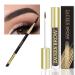 Eyebrow gel for 48 hours lasting and waterproof wiped welding natural brow-setter with brush anti-discoloration Eyebrow Gel 5G (04# Black Brown)