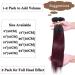 Shop 100% Unprocessed Brazilian Body Wave Hair Bundles - Virgin Black/Wine Red 22 Extensions - Buy Online on GoSupps.com