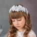 IYOU Floral Wedding Headband Ivory Pearl Headpiece Bridal Holy Communion Hair Accessories for Flower Girls - Buy Online on GoSupps.com
