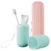 Toothbrush Holder Travel Toothbrush Travel Case 2Pcs Travel Toothbrush Holder with Strap Portable Toothbrush Cover Storage for Daily Use Travel Business Camping Trip