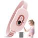 Period Heating Pad for Cramps-Portable Cordless Vibrating Menstrual Heating Pads,Electric Small USB Heat Pad,Waist Belt Wearable Period Pain Simulator for Cramp/Back Pain Relief,Gifts for Women Girl Pink2