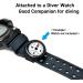 POLARIS Micro Wrist Compass Waterproof 60M Underwater Diving Watch Band or Paracord Bracelet Compasses Luminous in The Dark  - Buy Online on GoSupps.com