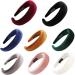 Lazder 8 Colors Korean Lady Padded Wide Sponge Headband Glitter Velvet Twill Striped Hair Hoop Retro Party Solid Color Thick Headpiece (Deep Green) - Buy Online on GoSupps.com