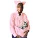 Dresswel women hooded sweater sweater with dog bag cats dog bag bag hoodie cat sweatshirt sweater with hooded cat sweater bag long arm autumn winter 3xl pink