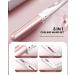 CkeyiN Ceramic Curling Wand - 5 in 1 Hair Curlers, Adjustable Temperature, Professional Hair Styling Tool for Long Hair - Pink & White - Buy Online on GoSupps.com