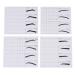 Housoutil 4 Sets Stickers Eyebrow Stencil Eyebrow Shaping Template Eyebrow Moulds Tool Cosmetic Eyebrow Card