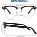 Shop CGID 50s Retro Nerd Glasses - Stylish Half Frame Horn Glasses | Rockabilly Geek Style in Glossy Black | International Shipping Available - Buy Online on GoSupps.com