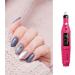 Ruiqas Electric Nail File Kit - Portable Electric Nail Files with 6 Heads and Sanding Bands in Red - Buy Online on GoSupps.com