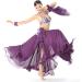 Cooyeah Purple Belly Dance Skirt with Wrist Ankle Cuffs Set - Waist 145*24cm - Buy Online on GoSupps.com