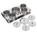 5-Piece Stainless Steel Nail Art Storage Set | Mini Powder & Liquid Dappen Dish for Manicure - Buy Online on GoSupps.com