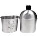 Goetland Stainless Steel WWII US Military Canteen Kit 1QT with 0.5QT Cup and Nylon Cover - Buy Online on GoSupps.com