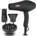 Professional Ionic Infrared Hair Dryer 1875W - Black Blow Dryer with Diffuser & Concentrator for Curly Hair - Buy Online on GoSupps.com