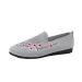 XTZYGLFD shoes women summer sandals embroidery breathable knit comfortable flat leisure shoes women shoes black elegant wedge heel gray 5 uk