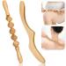 Fascia roller wood premium massage roller wood fascia rod wood massage scooter fascia roll wood for muscle relaxation body shaping Gua Sha Massage Anti Cellulite Book (C)