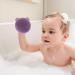 Scalp Massage Shampoo Brush for Kids | Soft Silicone Cartoon Brush for Gentle Scalp Care | Purple Design for Girls - Buy Online on GoSupps.com