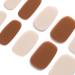 Danni & Toni half hardened gel nail foils (Expresso) Beige and Braun single color gel nail sticker semi -hardened nail foil nail tick nail design wraps 28 sticker