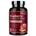 NATURE TARGET Cranberry Pills with D-Mannose for Women - Super Strength 80:1 Extract - Cranberry Supplement 16800 mg with Vitamin C, Supports Urinary Tract Health, Bladder Control, 120 Veggie Capsules 120 Count (Pack of 1)