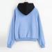 Bigfanshu Womens Tops Casual Long Sleeve Pouch Pocket Pullover Hoodie Top Blouse Light Blue - Buy Online on GoSupps.com