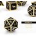 DNDND Metal Dice Set - 7 Die Polyhedral Set in Gift Metal Box - Black & Gold - For DND RPG Games - Buy Online on GoSupps.com