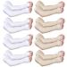 8 Pairs Elderly Skin Protector Sleeves Thin Skin Arm Sleeve Bruise Protective from Abrasions Tear Sun Exposure Compression Bruising Arm Protection Sleeve for Men Women
