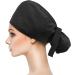 Hotme Women's Working Cap with Buttons and Sweatband - Adjustable Ponytail Hat for Long Hair in Black - Buy Online on GoSupps.com