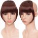 SEGO Clip in Pony Hairpiece Extensions - Realistic Dark Golden Brown Fringe Bangs for Effortless Style - Buy Online on GoSupps.com