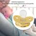 Heart Shape Baby Pacifier with Shiny Rhinestones | Soft & Light for Newborn Girls (Gold) - International Shipping Available - Buy Online on GoSupps.com