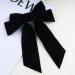 Inilbran Vintage Black Velvet Bow Hair Clip with Long Satin Tail | French Bowknot Barrette for Women - Buy Online on GoSupps.com
