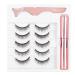 Magnetic false eyelashes + magnetic liquid eyeliner + tweezers Reusable eyelash extension eyelash-make-up tool set (# 022)