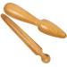 Operitacx 2 pieces Massage wooden stick Small muscle sucks Manual neck and foot massage device Glothing wooden stick acupuncture point massage device Face-back and waist massage device 11x2.5x2.5cm