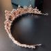Shop Minkissy Crystal Crown - Baroque Rhinestone Tiara for Weddings & Pageants | Vintage Rose Gold Headband - Buy Online on GoSupps.com