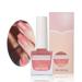 Pink Pearl Glitter Nail Polish Shimmering Peach Golden Shell Spiral Holographic Shimmer Quick Dry Nail Varnish Shining Long Lasting No Need Cure DIY Nail Art Manicure Gift for Women & Girls
