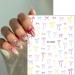 6 Sheets Cute Pink Bow Nail Stickers for Nail Art | 3D Self-Adhesive Decals with Tweezers | Colorful DIY Nail Supplies for Women & Girls - Buy Online on GoSupps.com