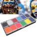 Professional 12-Color Water-Based Face Color Pigment Kit | Body Art Makeup Palette for Halloween Cosplay & DIY | Includes 2 Brushes | International Shipping Available - Buy Online on GoSupps.com