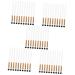 FOMIYES 50 Pcs Makeup Brush Makeup Eyeshadow Brush Eye Shadow Brush for Makeup White Wooden Handle 17.50X1.00X1.00CMx5pcs Whitex5pcs