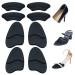 DR. POTTER+ Heel Grips Liner Cushions Inserts and Metatarsal Pads Set  Heel Pads for Shoe Too Big Men Women  Anti-Sliding Pads for Shoes  Shoe Filler  Prevent Heel Slip and Blister 4-Pairs (Black)