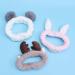 Minkissy 3-Piece Spa Headbands Set | Animal Ears Coral Fleece Forehead Straps for Makeup & Face Washing - Buy Online on GoSupps.com