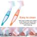 Hard Prosthesis Brush Set - 2 Ergonomic Toothbrushes for Restorative Care | Multi-Layer Bristles - Green & Orange - Buy Online on GoSupps.com