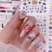 12 Design/Sheet Nail Art Decorations Manicure Butterfly-shape Rose Flower Newspaper Nail Stickers Valentine Retro Movie(BN1993-2004) - Buy Online on GoSupps.com
