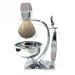 BGGIWY High quality shaving brushes classic 4-piece shaving brush gift set for men natural roof hair-wooden razor holder simply 15x20cm silver