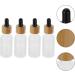 Milists 4-Piece Glass Drip Bottle Set with Bamboo Lid - Essential Oils Donor Clear & Frosted Containers for Easy Dispensing - Buy Online on GoSupps.com