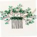VINTORKY Green Branches and Leaves Hair Comb Crystal Bride Wedding Hair Comb Bride Crystal bridal hair comb rhinestone barrettes crystal leaf hair comb bridesmaid vintage rhinestones Metal - Buy Online on GoSupps.com