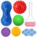 Hedgehuma ball massage ball 3 Set hedgehog ball foot massage set foot massage scooter massage balls hedgehog ball for plantar fasciitis premium foot massage device.