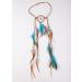 Bohemian Dreamcatcher Feather Headband with Blue and Brown Tassel - Women's Gypsy Headpiece - Buy Online on GoSupps.com