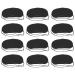 Shapenty Black Eye Mask Shade Cover Blindfold Game Travel Nap Sleep Aid Cover Eyeshade Light Guide Relax Night Sleeping Cover with Nose Pad for Men Women 12PCS