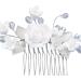 New 2025 Hair Combs Wedding Headpiece Bridal Pearl Hairpins Side Clips Fairy Floral Hair Jewelry Accessories Jewelry Fashion Accessories Creative Gift - Buy Online on GoSupps.com