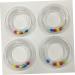 SAFIGLE 30 Pcs Transparent Circle Rattle Set for Infant Nursing Teether - Calming & Soothing Bed Molar Rattles - Portable Newborn Teething Toys - Buy Online on GoSupps.com