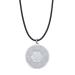 MunsteryAid Medical Alert ID Necklace with Free Engraving for Women Hammered 316L Stainless Steel Identification Emergency ID Necklace Medical Dog Tag for Women Leather Cord Necklace